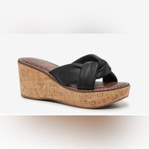 Sam Edelman Black Wedge Sandals
